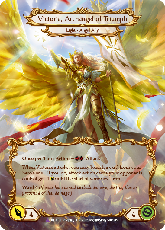 Image of Figment of Triumph // Victoria, Archangel of Triumph (Marvel) [DTD011] (Dusk Till Dawn)  Cold Foil