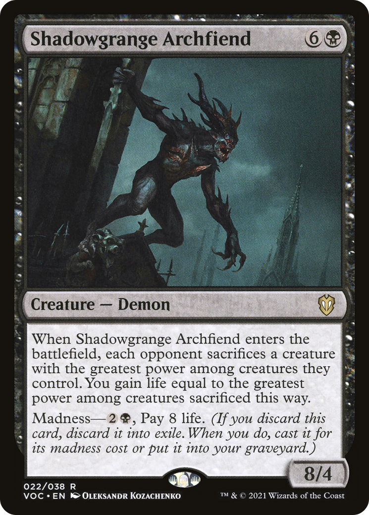 Image of Shadowgrange Archfiend [Innistrad: Crimson Vow Commander]