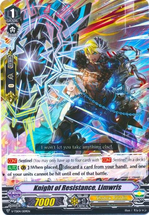 Image of Knight of Resistance, Limwris (V-TD04/009EN) [Ren Suzugamori]