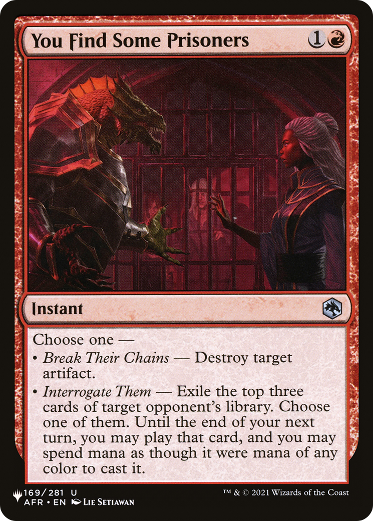 Image of You Find Some Prisoners [The List]