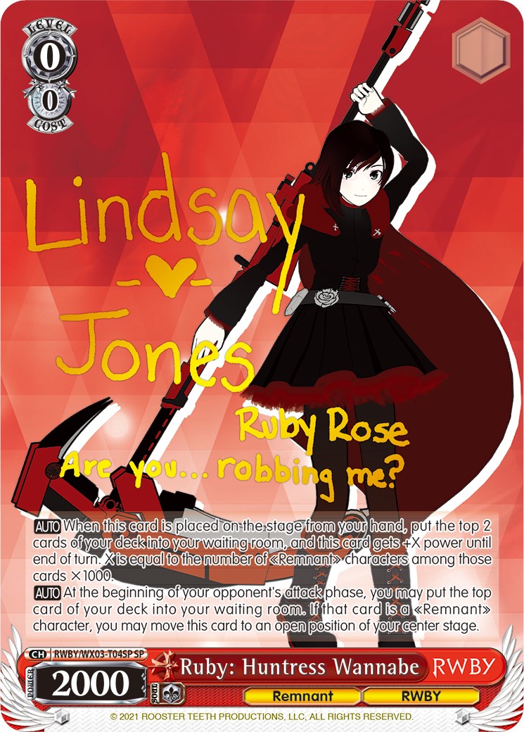 Image of Ruby: Huntress Wannabe (RWBY/WX03-T04SP SP) [RWBY]