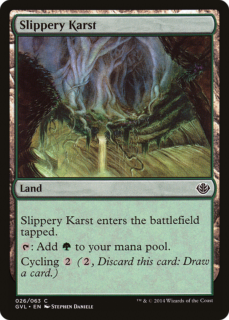 Image of Slippery Karst (Garruk vs. Liliana) [Duel Decks Anthology]