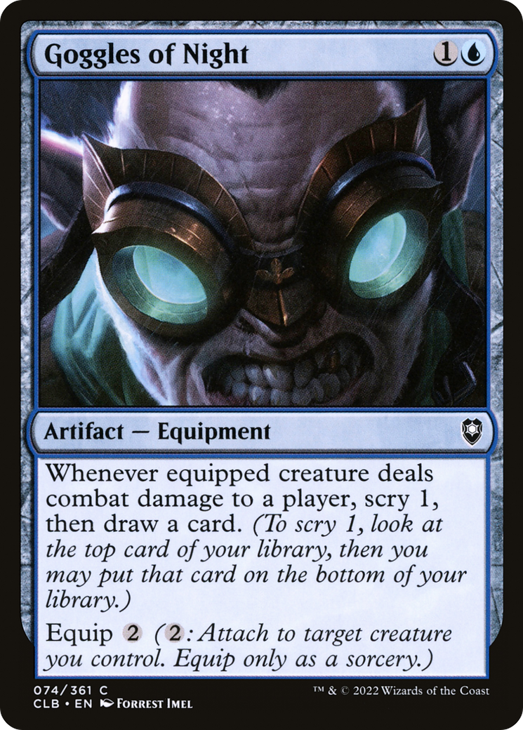 Image of Goggles of Night [Commander Legends: Battle for Baldur's Gate]