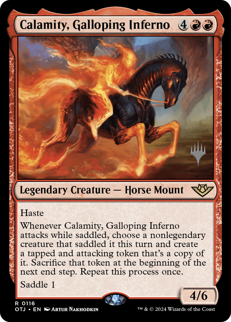 Image of Calamity, Galloping Inferno (Promo Pack) [Outlaws of Thunder Junction Promos]