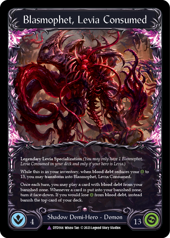Image of Levia, Redeemed // Blasmophet, Levia Consumed (Marvel) [DTD164] (Dusk Till Dawn)  Cold Foil