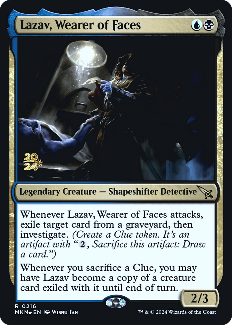Image of Lazav, Wearer of Faces [Murders at Karlov Manor Prerelease Promos]