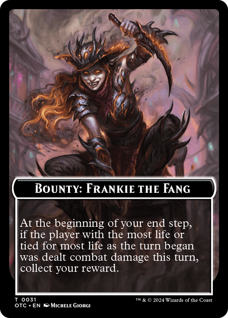 Image of Bounty: Frankie the Fang // Bounty Rules Double-Sided Token [Outlaws of Thunder Junction Commander Tokens]
