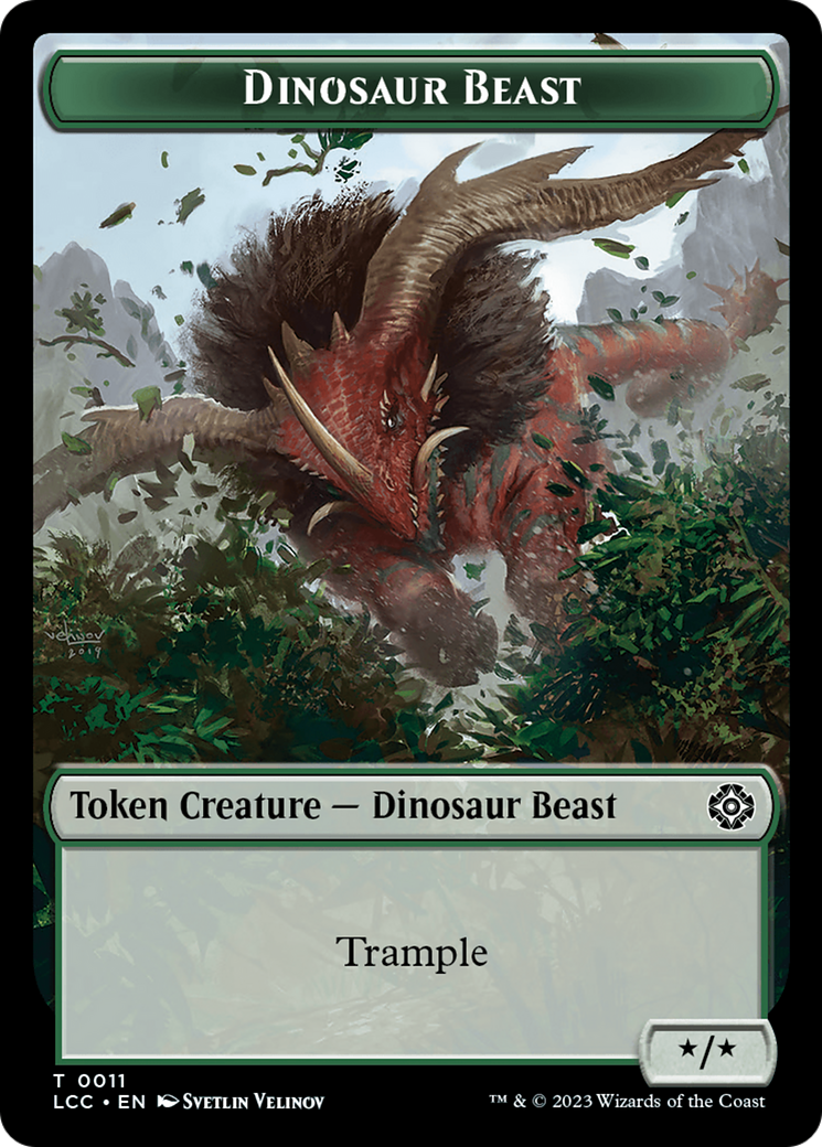 Image of Dinosaur Beast // Dinosaur Double-Sided Token [The Lost Caverns of Ixalan Commander Tokens]