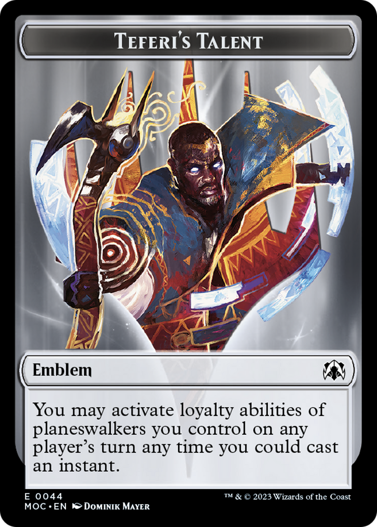 Image of Phyrexian Myr // Teferi's Talent Emblem Double-Sided Token [March of the Machine Tokens]