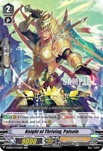 Image of Knight of Thriving, Palsolo (BCS2022/VGV02EN) [Bushiroad Event Cards]