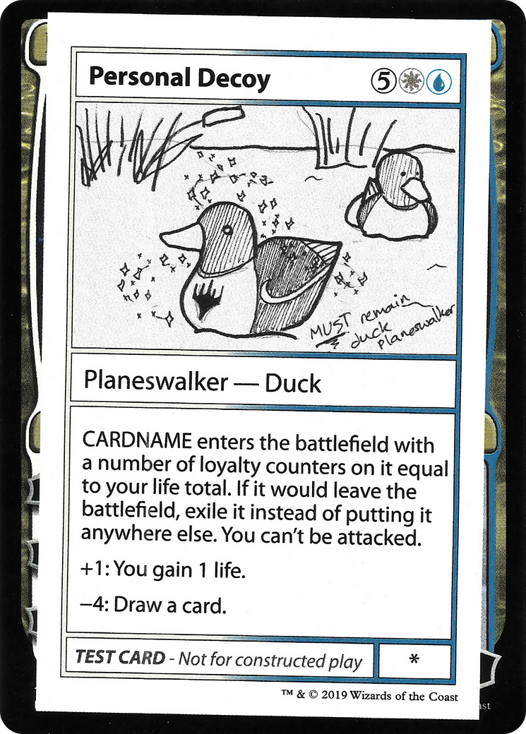 Image of Personal Decoy (2021 Edition) [Mystery Booster Playtest Cards]