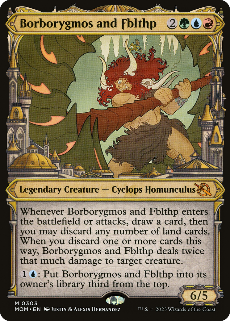 Image of Borborygmos and Fblthp (Showcase Planar Booster Fun) [March of the Machine]