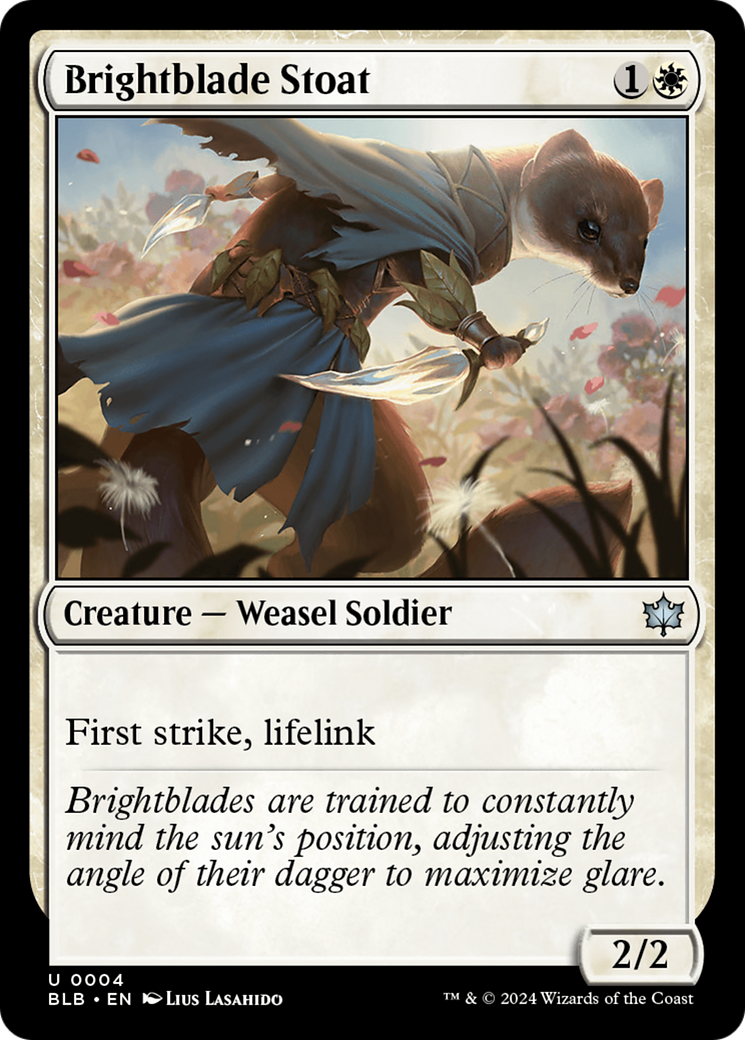 Image of Brightblade Stoat [Bloomburrow]