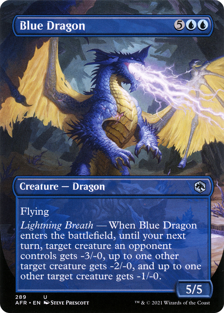 Image of Blue Dragon (Borderless Alternate Art) [Dungeons & Dragons: Adventures in the Forgotten Realms]