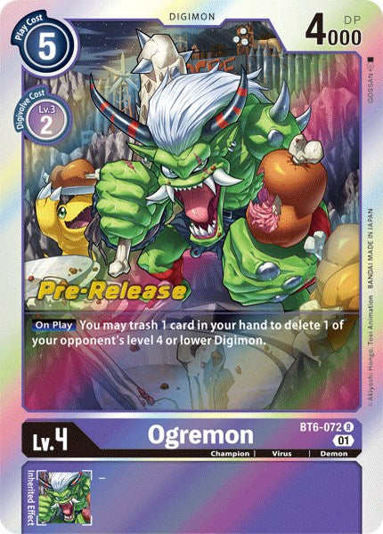 Image of Ogremon [BT6-072] [Double Diamond Pre-Release Cards]