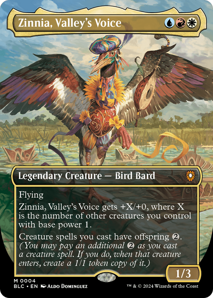 Image of Zinnia, Valley's Voice (Borderless) [Bloomburrow Commander]