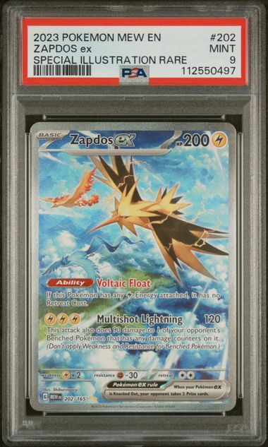 Image of Zapdos ex (Scarlet & Violet 151) 202/165 PSA 9