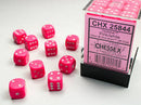 Chessex Opaque - Pink/White - 36 Dice Set
