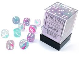 Image of Chessex Nebula - Wisteria/White - 36 D6 Dice