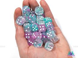 Image of Chessex Nebula - Wisteria/White - 36 D6 Dice