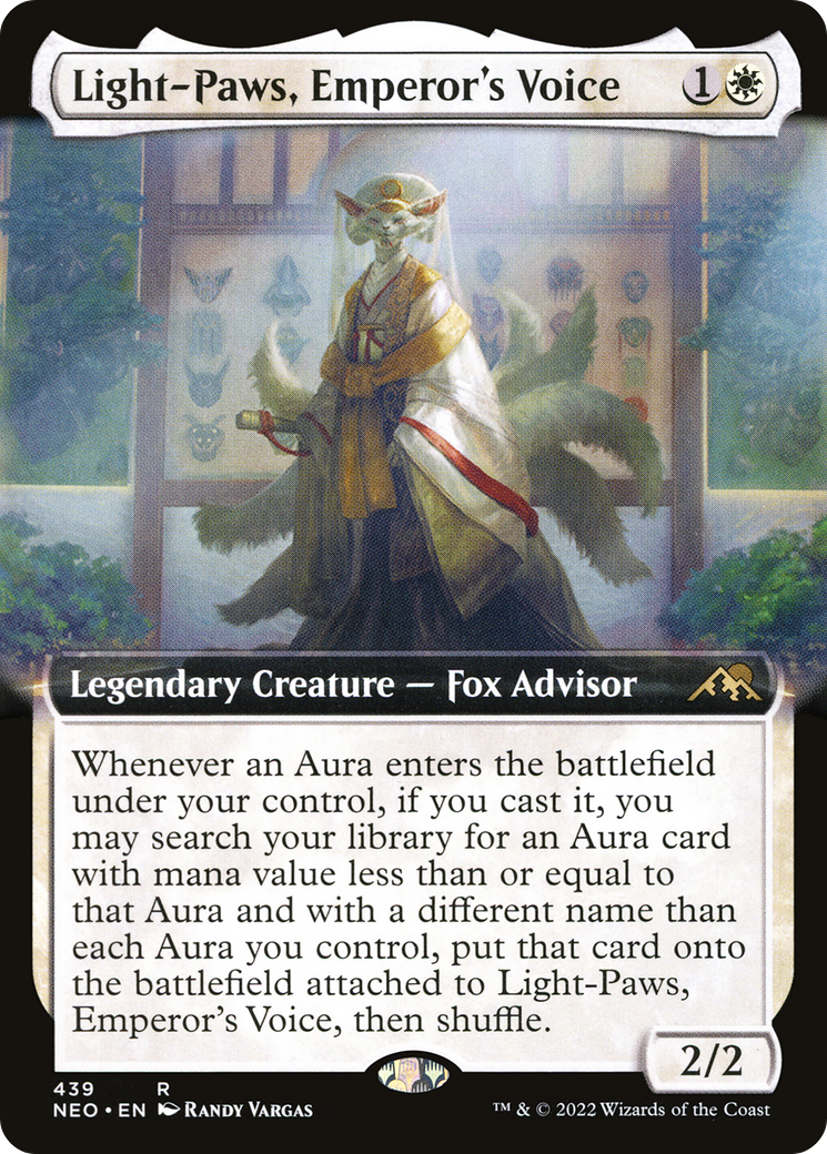 Image of Light-Paws, Emperor's Voice (Extended Art) [Kamigawa: Neon Dynasty]