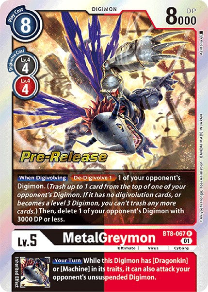 Image of MetalGreymon [BT8-067] [New Awakening Pre-Release Cards]