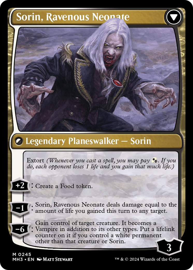 Image of Sorin of House Markov // Sorin, Ravenous Neonate [Modern Horizons 3]