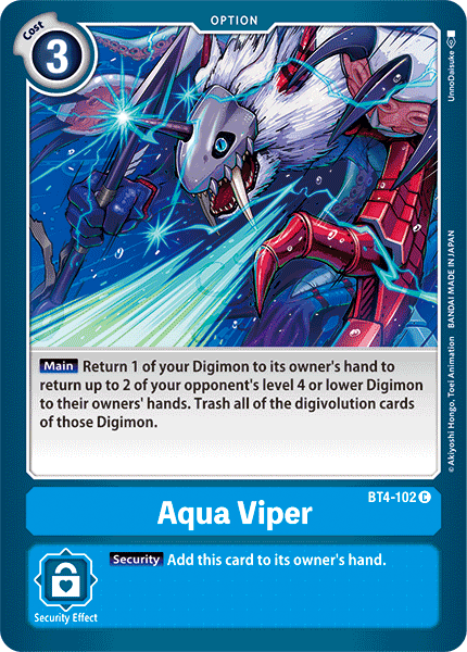 Image of Aqua Viper [BT4-102] [Great Legend]