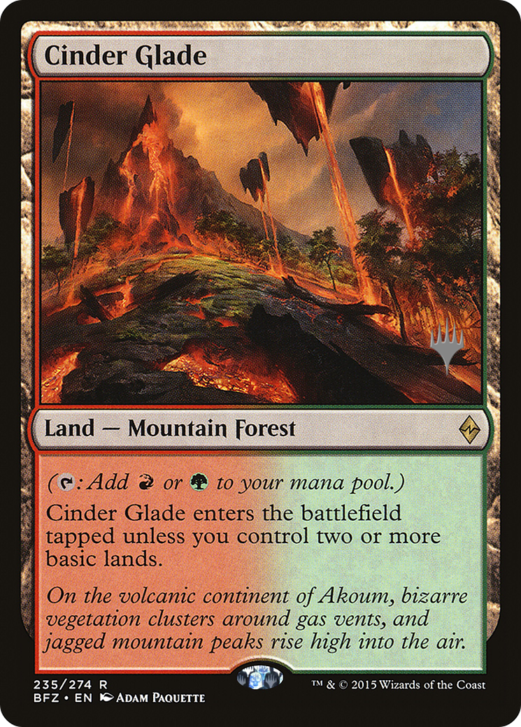 Image of Cinder Glade (Promo Pack) [Battle for Zendikar Promos]