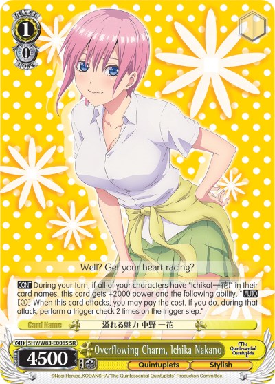 Image of Overflowing Charm, Ichika Nakano (5HY/W83-E008S SR) [The Quintessential Quintuplets]