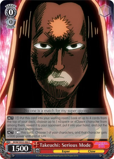 Image of Takeuchi: Serious Mode (MOB/SX02-064 C) [Mob Psycho 100]