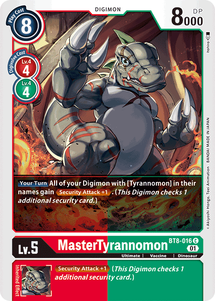 Image of MasterTyrannomon [BT8-016] [New Awakening]