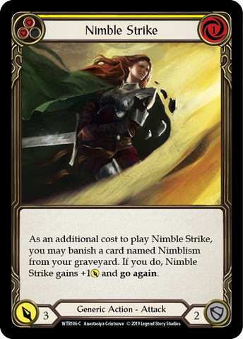 Nimble Strike (Yellow) [WTR186-C] (Welcome to Rathe)  Alpha Print Rainbow Foil