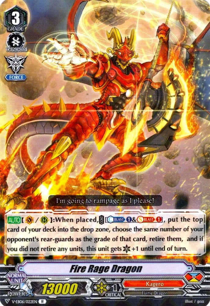 Image of Fire Rage Dragon (V-EB06/022EN) [Light of Salvation, Logic of Destruction]