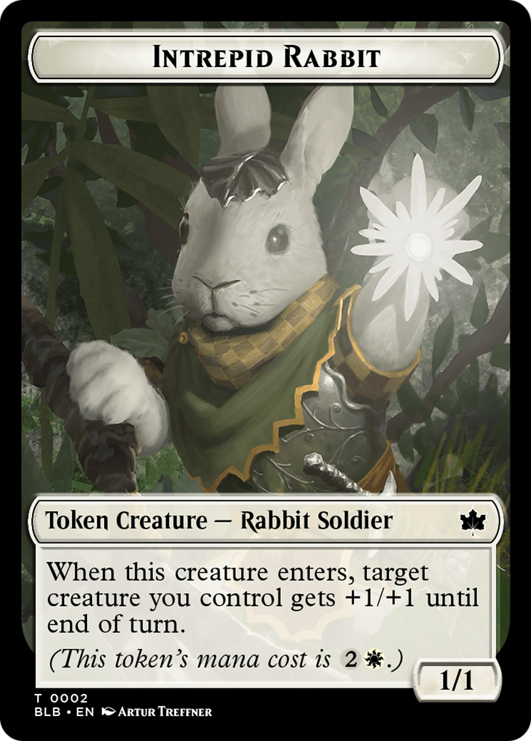 Image of Bat // Intrepid Rabbit Double-Sided Token [Bloomburrow Tokens]