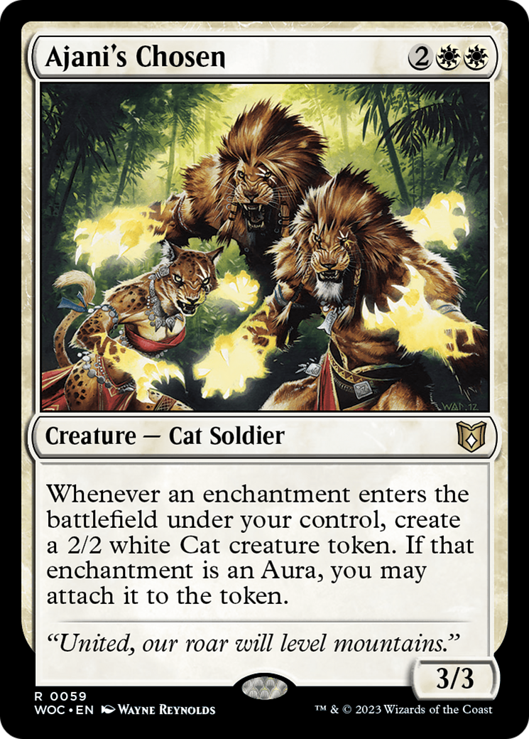 Image of Ajani's Chosen [Wilds of Eldraine Commander]