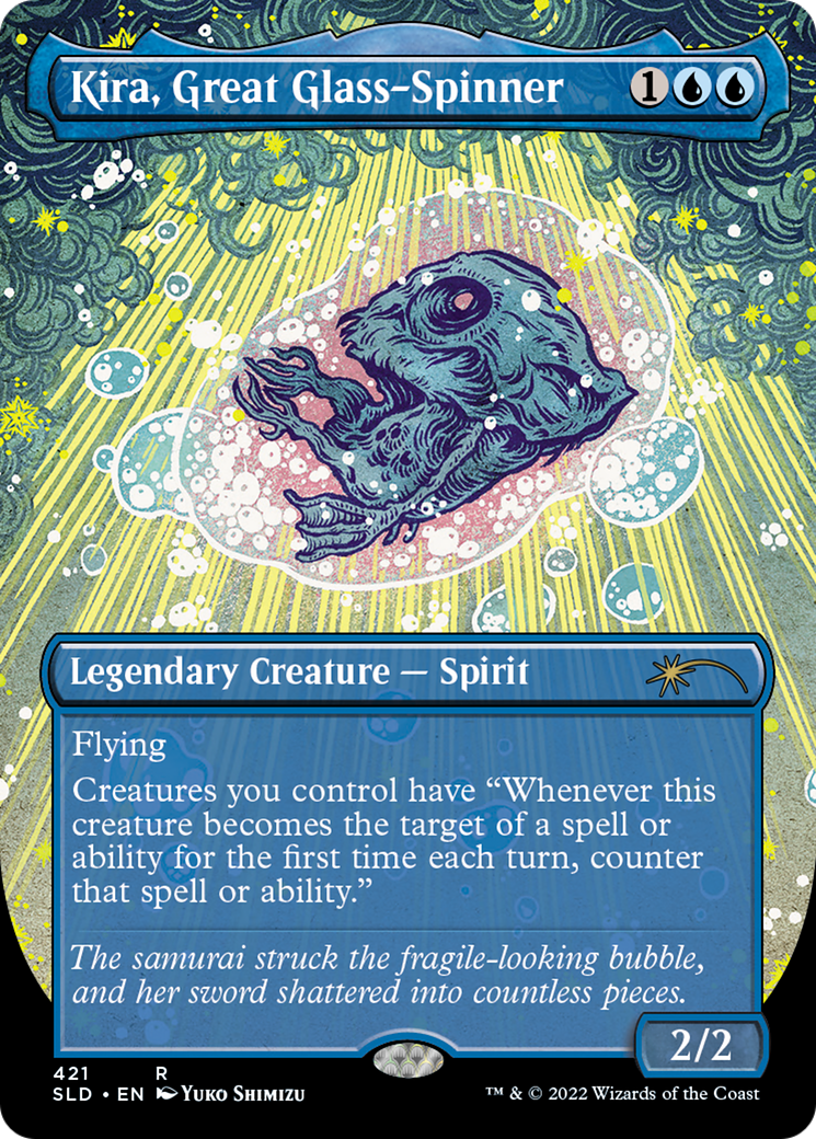 Image of Kira, Great Glass-Spinner (Borderless) [Secret Lair Drop Series]