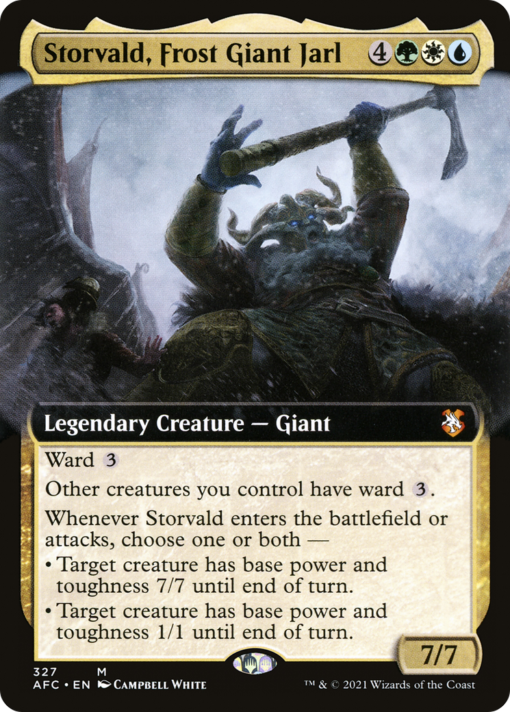 Image of Storvald, Frost Giant Jarl (Extended Art) [Dungeons & Dragons: Adventures in the Forgotten Realms Commander]
