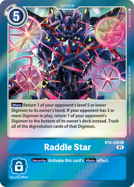 Image of Raddle Star [BT6-098] [Double Diamond]