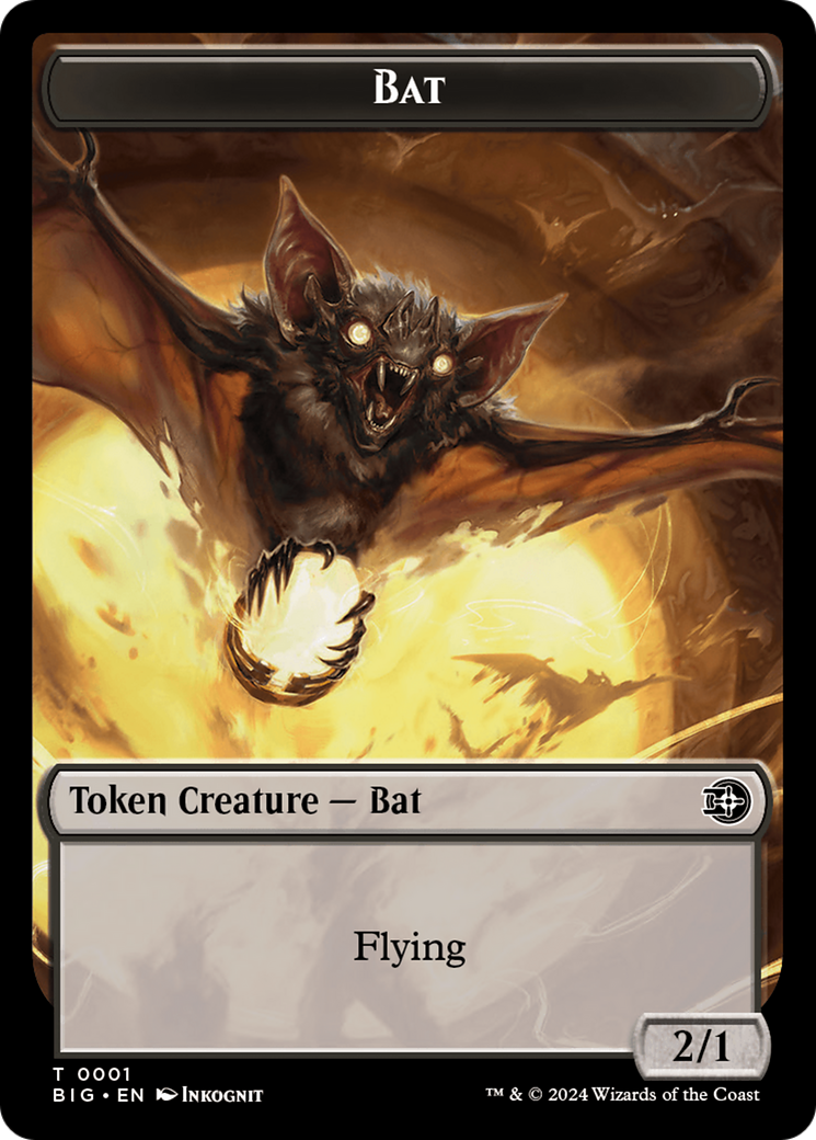 Image of Bat // Plot Double-Sided Token [Outlaws of Thunder Junction: The Big Score Tokens]