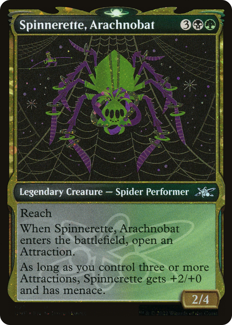 Image of Spinnerette, Arachnobat (Showcase) (Galaxy Foil) [Unfinity]