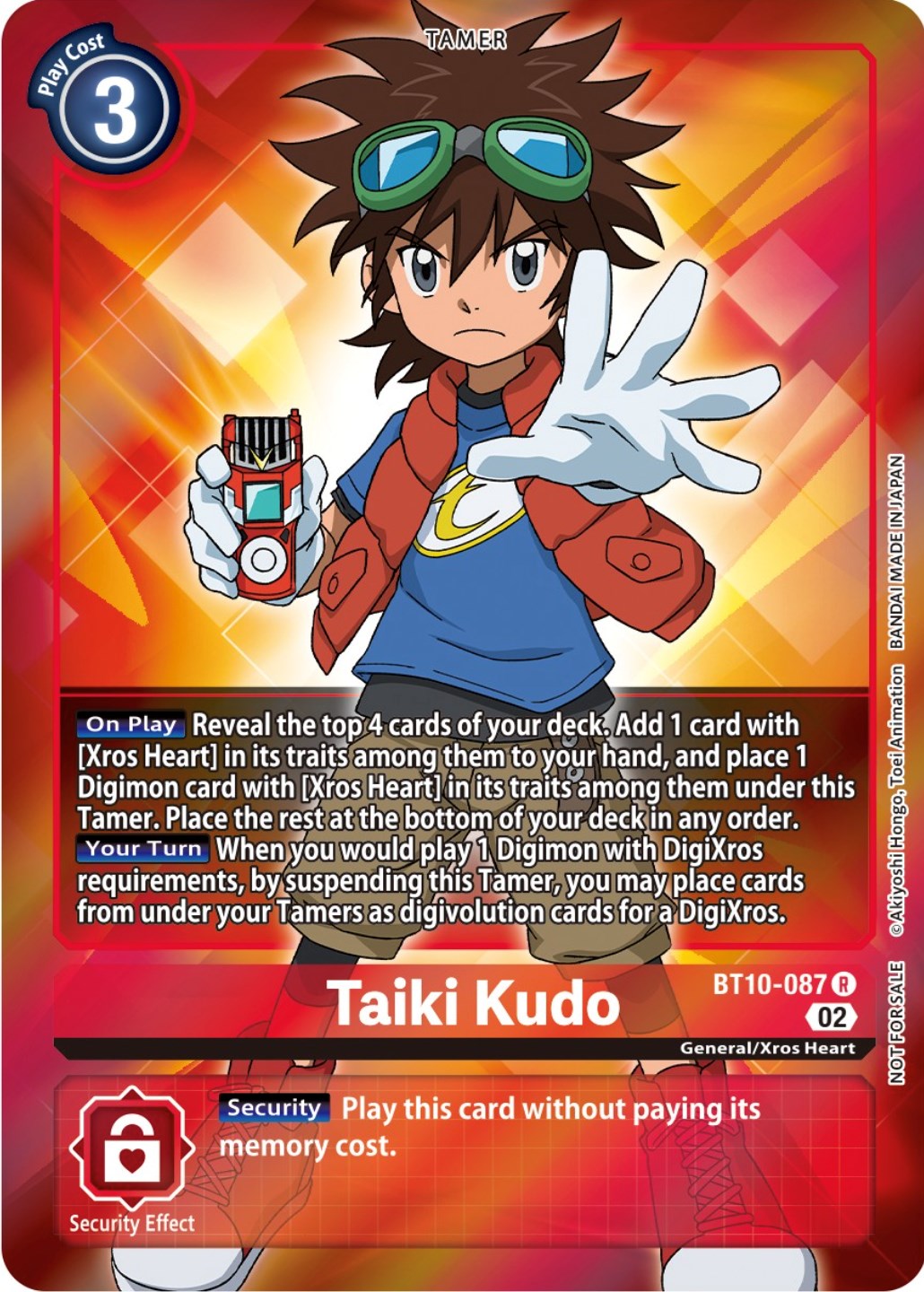 Image of Taiki Kudo [BT10-087] (Box Topper) [Xros Encounter]