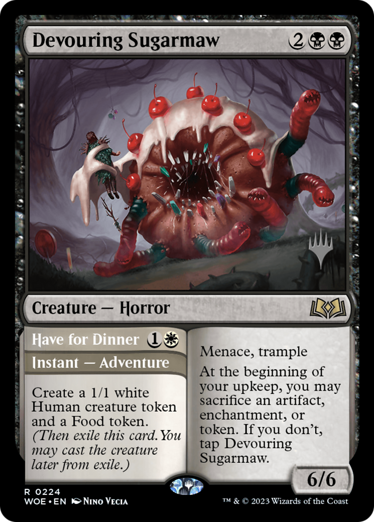 Image of Devouring Sugarmaw // Have for Dinner(Promo Pack) [Wilds of Eldraine Promos]
