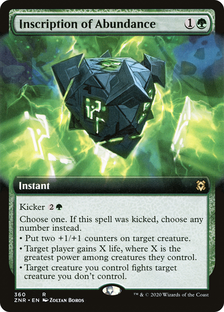Image of Inscription of Abundance (Extended Art) [Zendikar Rising]