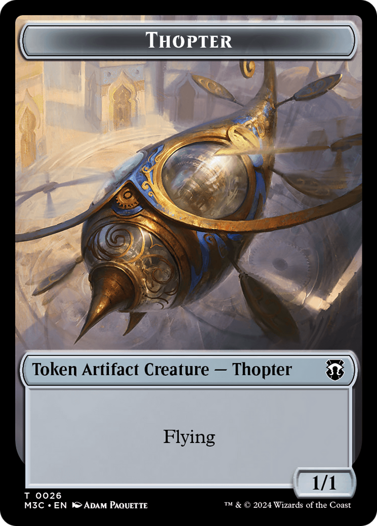 Image of Thopter // Copy Double-Sided Token [Modern Horizons 3 Commander Tokens]