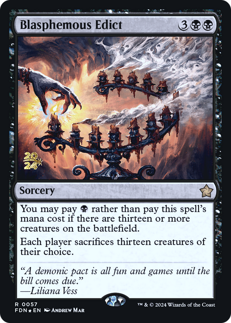 Image of Blasphemous Edict [Foundations Prerelease Promos]