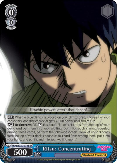 Image of Ritsu: Concentrating (MOB/SX02-073S SR) [Mob Psycho 100]