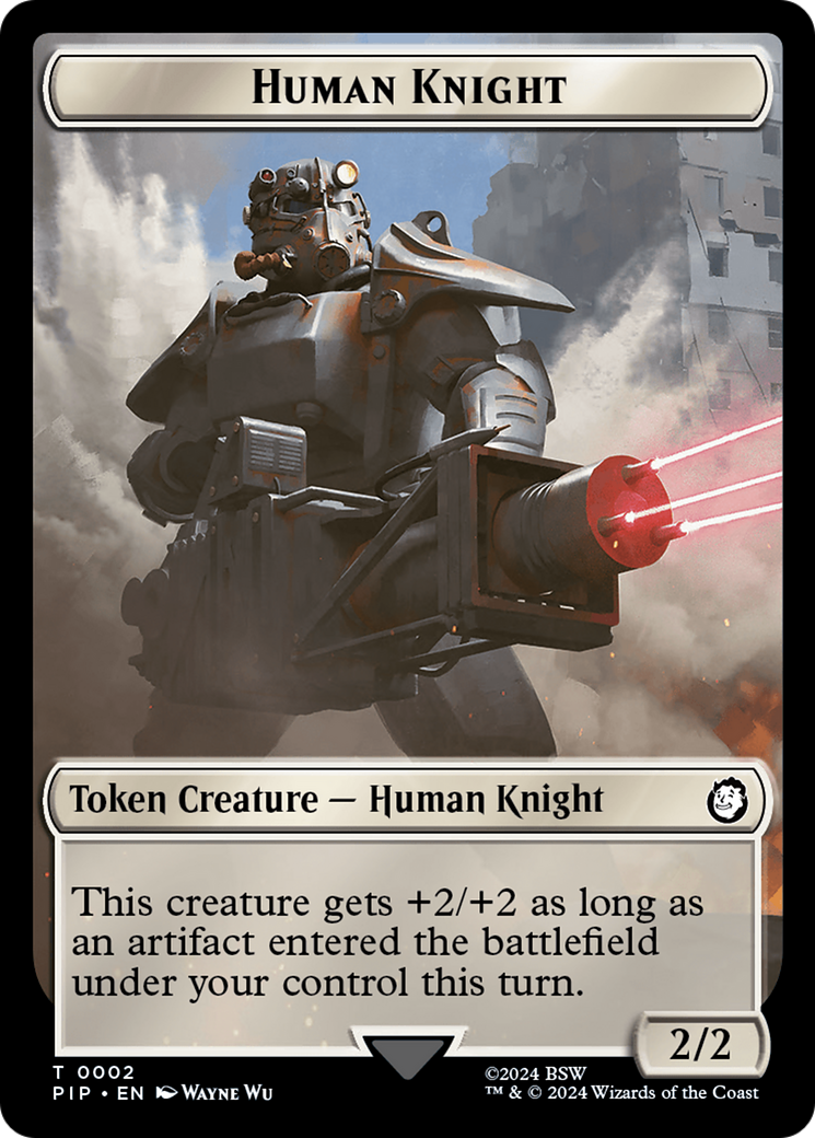 Image of Treasure (0018) // Human Knight Double-Sided Token [Fallout Tokens]