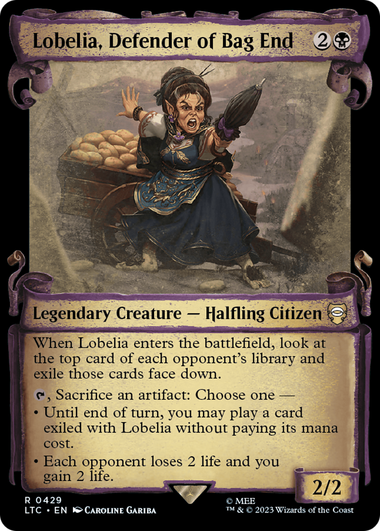 Image of Lobelia, Defender of Bag End [The Lord of the Rings: Tales of Middle-Earth Commander Showcase Scrolls]