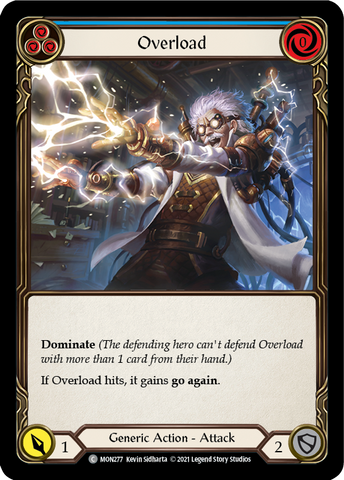 Overload (Blue) [MON277-RF] (Monarch)  1st Edition Rainbow Foil